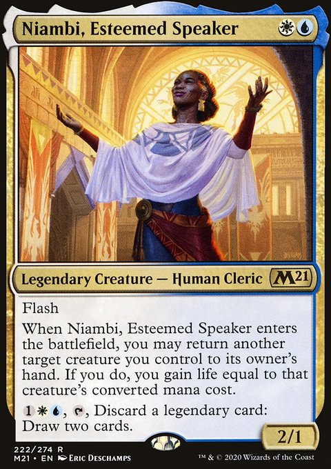 Niambi, Esteemed Speaker