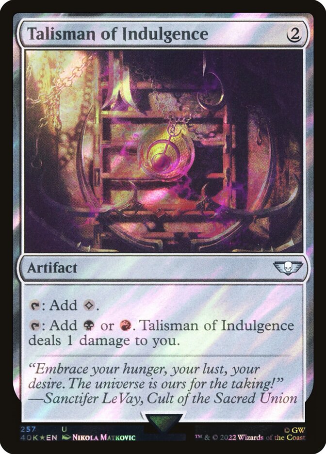 Talisman of Indulgence