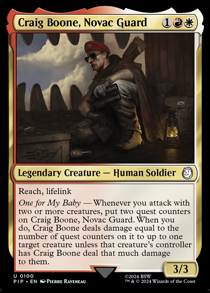 Craig Boone, Novac Guard