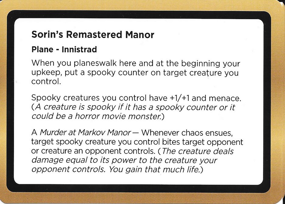 Sorin's Remastered Manor
