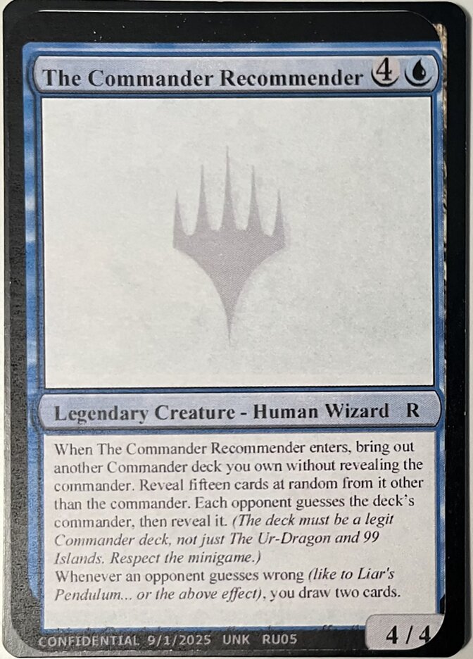 The Commander Recommender