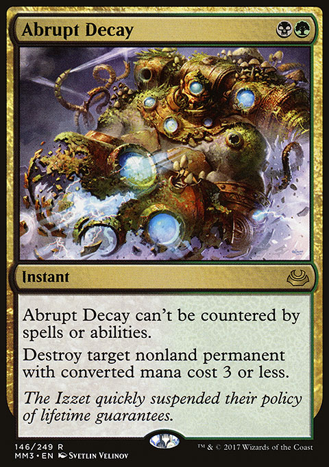 Abrupt Decay